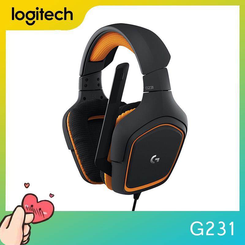 Logitech G231 Prodigy Desktop Gaming Headset Computer Headset Professional 3.5mm Gaming Headset with Foldable Microphone for PC PC PS4 Xbox One NS Laptop Singapore