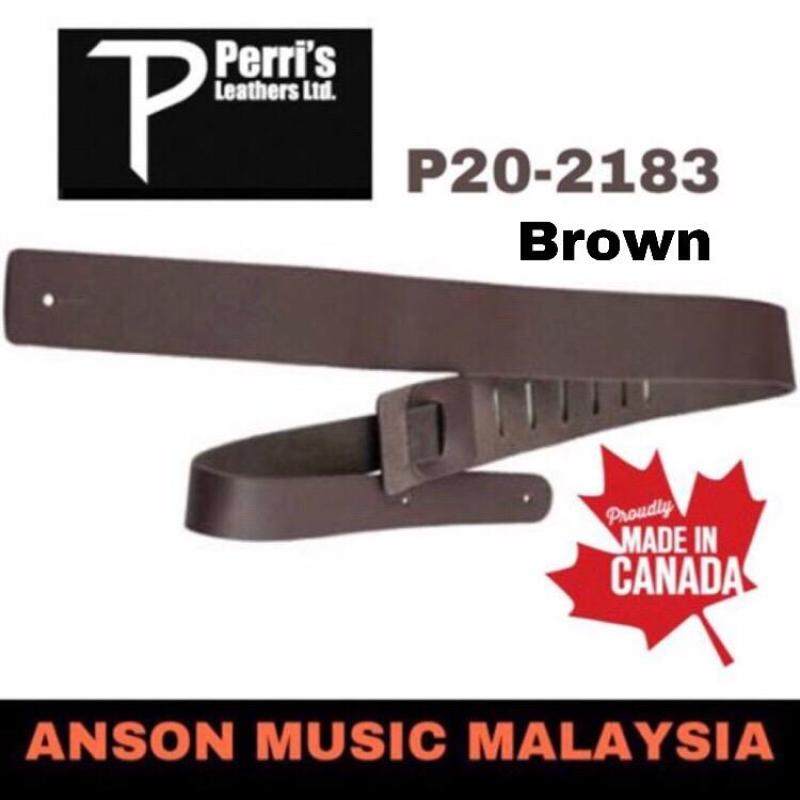 Perris P20-2183 Leather Guitar Strap, Brown Malaysia