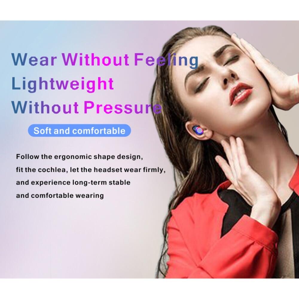 Tai nghe bluetooth không dây M12 chống nước IPX7 có đèn LED chơi Game Chống Ồn Với Bộ tai nghe thể thao dung lượng 3500mAh