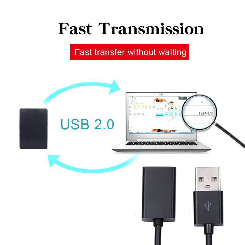 Kebidumei USB Extension Cable USB 2.0 to USB Charging Cable
