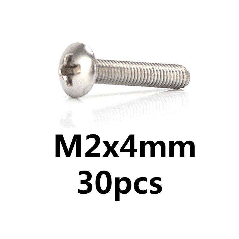 304 stainless steel cross head recessed truss head machine screws m2 m2.5 m3 m4 m5 mushroom head flat head bolts length 3mm-60mm