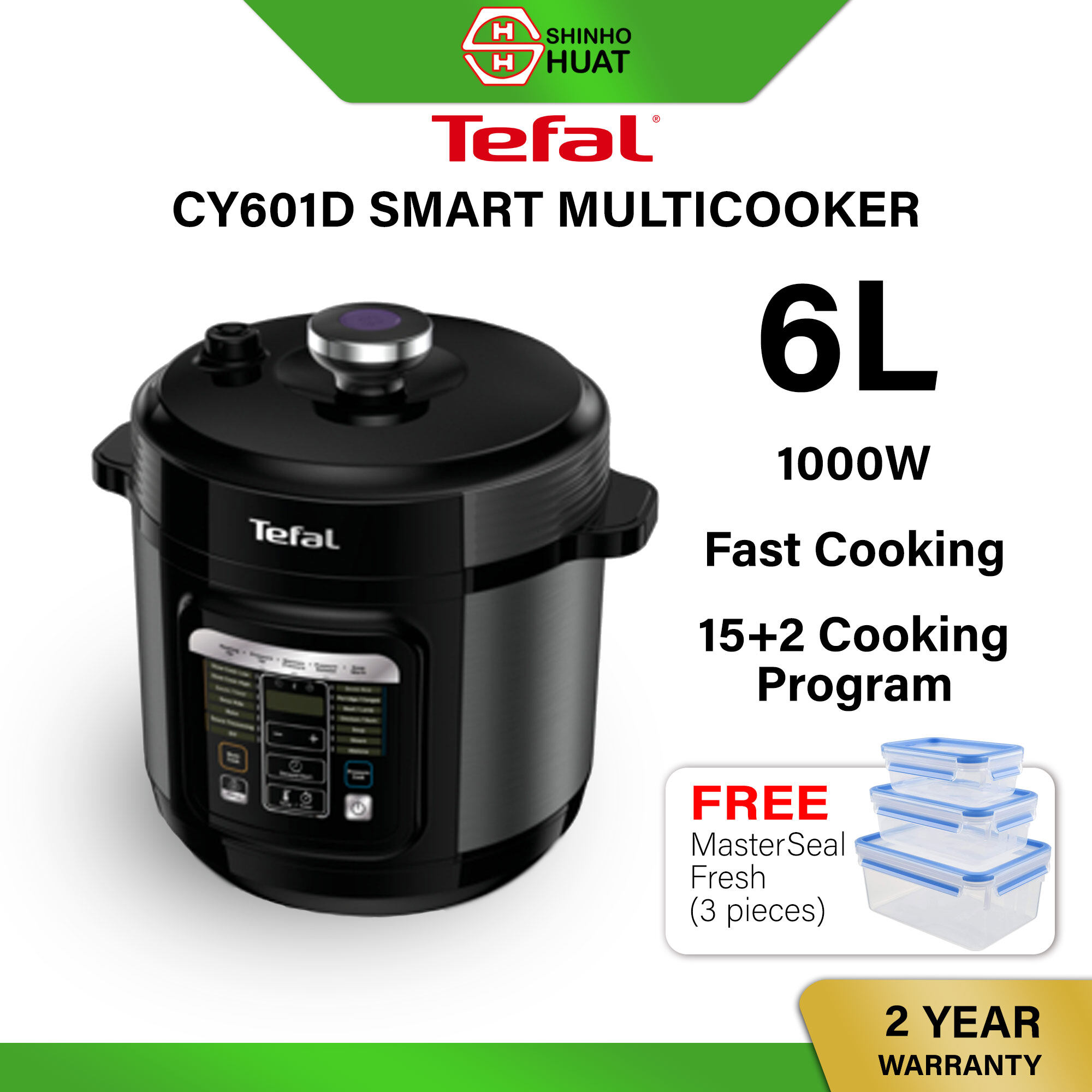 Tefal Home Chef CY601D65 6L 1000W Smart Multicooker Electrical Pressure