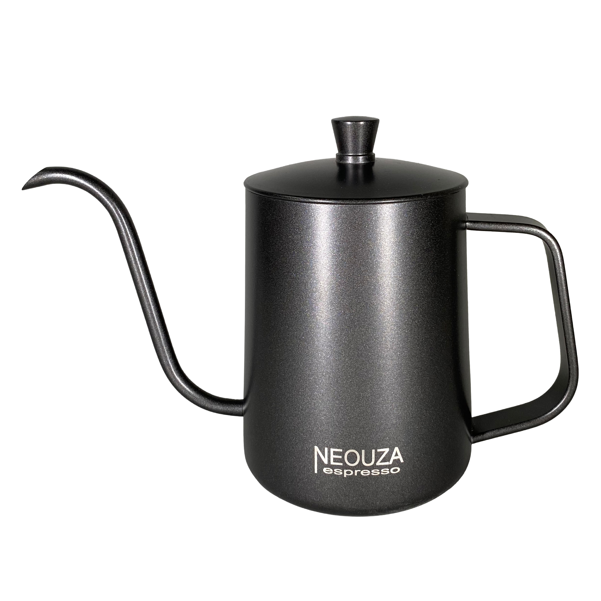 NEOUZA Ấm Pha Cà Phê Rót, Ấm Cổ Ngỗng, Ấm Pha Cà Phê Nhỏ Giọt, Teflon Đen, Thép Không Gỉ 600Ml/250Ml