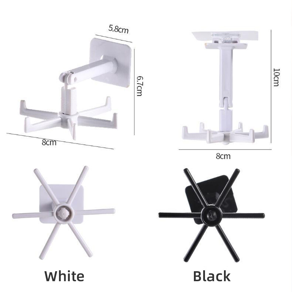 Bếp móc xoay đa chức năng 360 ° sáu móng/tám móng không có lỗ móc miễn phí