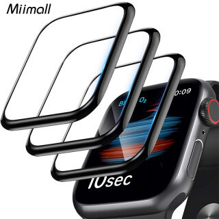 Miimall [2 Chiếc] Tương Thích Với Miếng Bảo Vệ Màn Hình Cho Apple Watch Series 7 41Mm 45Mm, màng Bảo Vệ PMMA Siêu Mềm Dẻo HD Không Bong Bóng Chống Trầy Xước Cạnh Cong 3D Tương Thích Với Apple Watch 7 41Mm 45Mm thumbnail