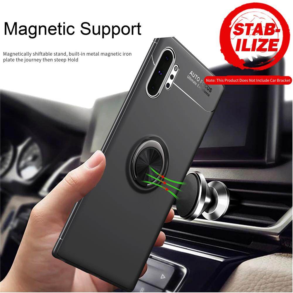 Lenuo Ring Stand Case for Samsung Galaxy Note 10+ and Note 10 Plus 5G - Finger Ring Holder Casing Mix Color Bracket All-in-one Back Cover Cases