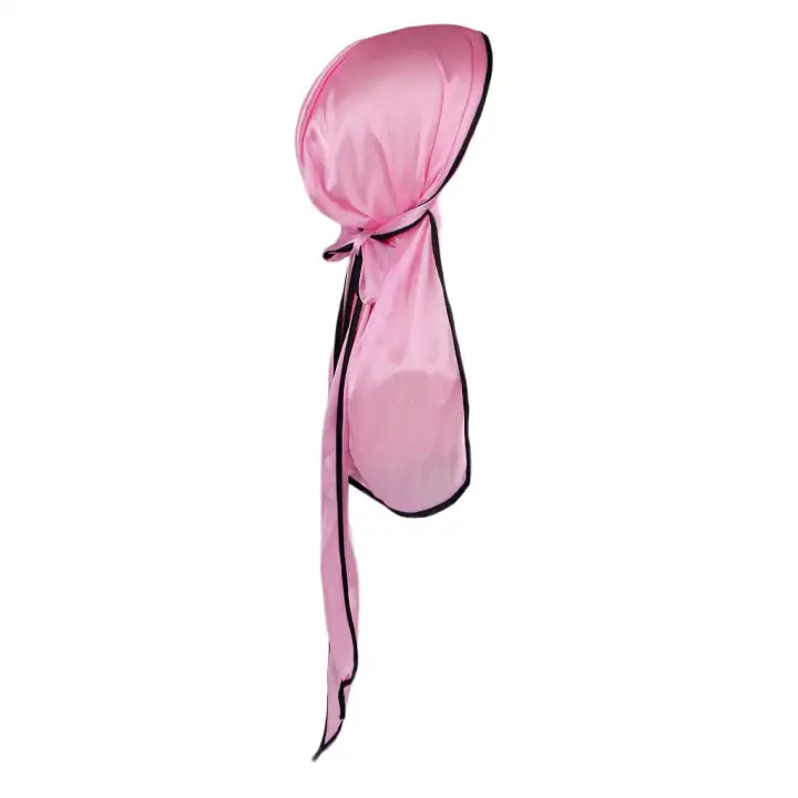 Fenteer Womens Mens Long Tail Silky Bandana Turban Hat Durag
