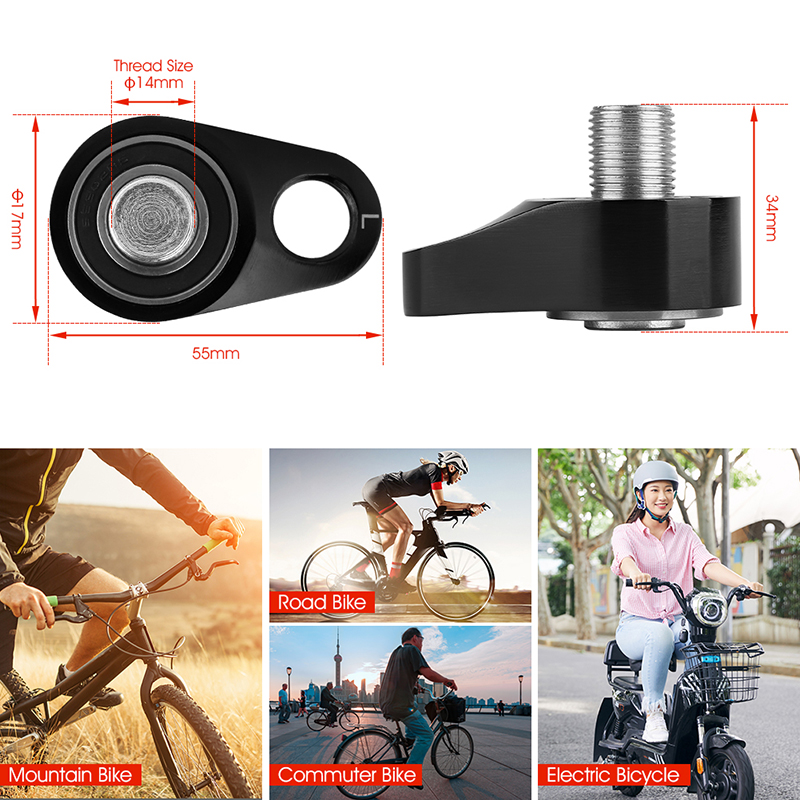 WEST BIKING Adattatore Pedali Bici 9/16'' - Cuscinetti E Conversion Magic Stepper (Alluminio, Nero)