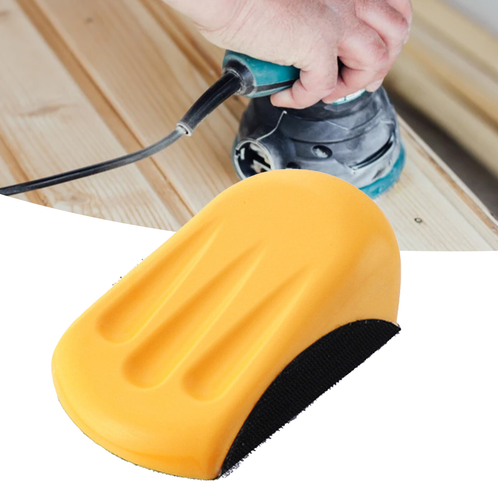 Farfi Hand Sanding Block Ergonomic Design Professional Sandpaper Backing Pad