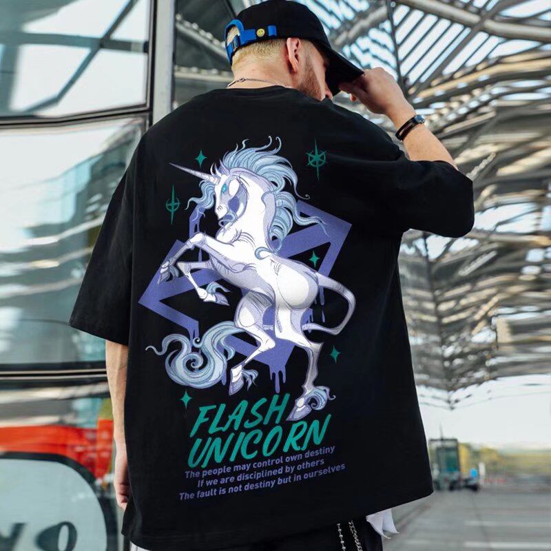 Large Men's Fat Short Sleeve Men's T-shirt Trend Loose Summer White Half Sleeve Fat Man Plus Fat Plus Overall T-shirt Trend