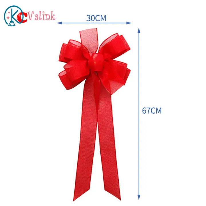 Red /& black buffalo plaid bow tree topper