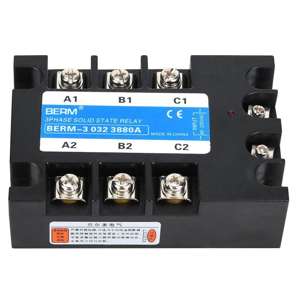 Three Phase Solid State Relay 80-250VAC Input SSR3 AC-AC Electrical Equipment for CNC Machinery，Three Phase Solid State Relay,Relay,Electrical Equipme