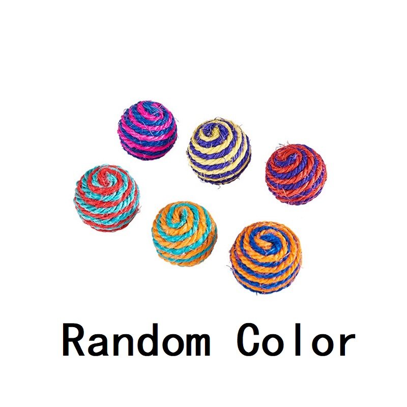 Pet Puppy Cat toy ball Sisal Rope Weave Ball Teaser Play Scratch Catch Toy ball with rope for dogs ball toy with rope training ball pet toy toy ball for pet dog pet toy rubber ball ball pet toy colorful ball chaser ball