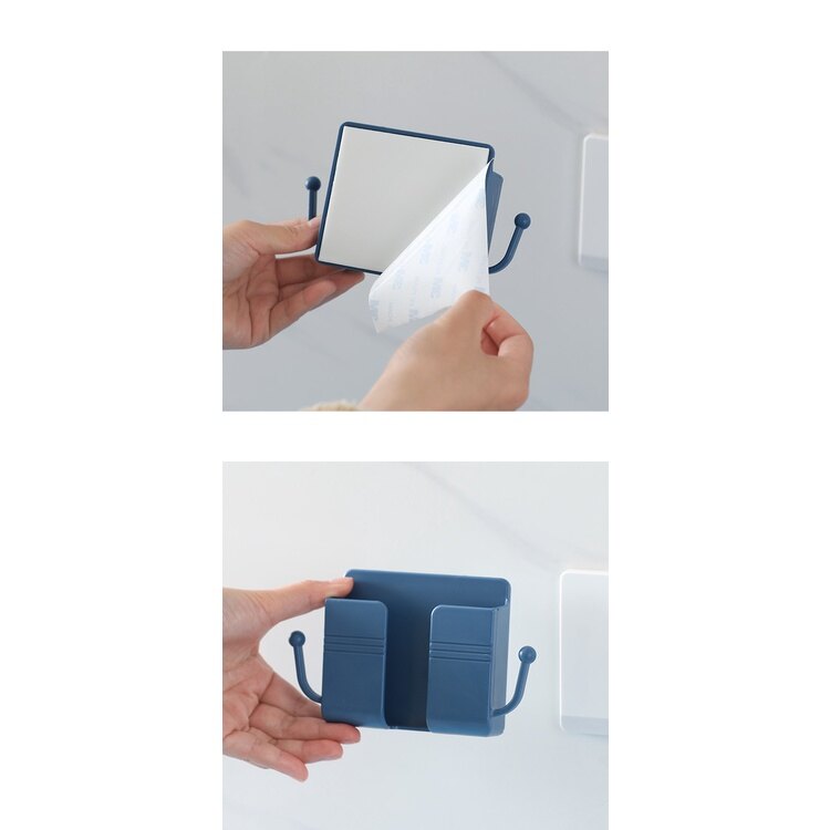 Giá Đỡ Điện Thoại Tự Dính Hộp Đựng Sắp Xếp Gắn Tường Giá Đỡ Phích Cắm Điện Thoại Di Động Gắn Điều Khiển Từ Xa Giá Đỡ Sạc Đa Năng
