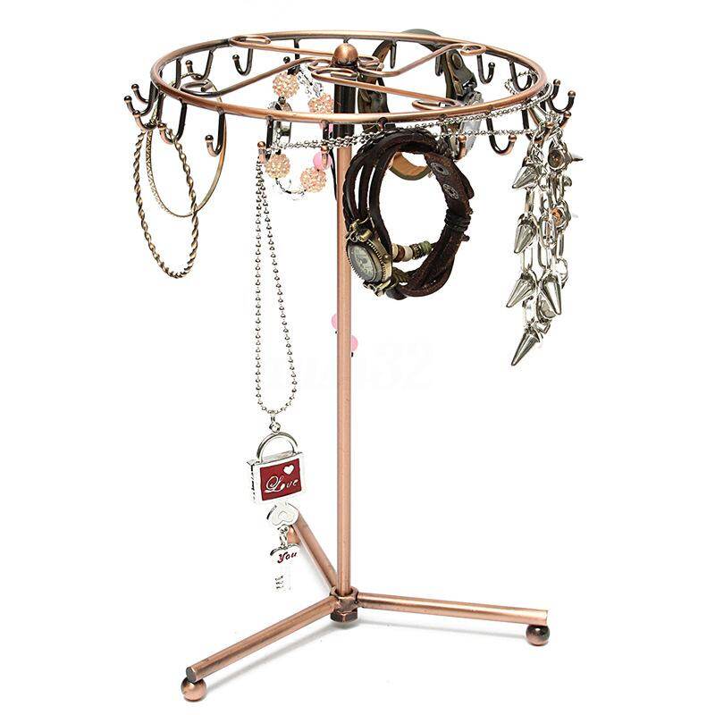 Jewelry Rotating Ring Display Holder Organizer Necklace Stand Rack 23 ...