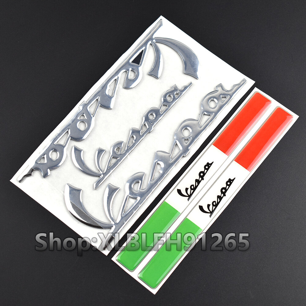 3D Gel Motorcycle Emblem Sticker Decals for Vespa GTS LX LXV Sprint Primavera 50 125 250 300 GTS 300ie S 50 Sprint 50 946 with glue