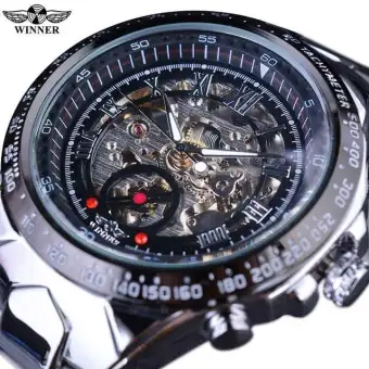 winner men's skeleton watch