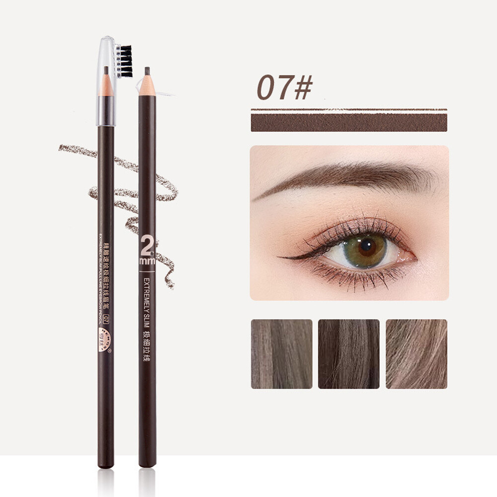 Pull Line Eyebrow Pencil 2mm Tip Black Grey Brown Waterproof Eye Brow Natural Eye Makeup Tools Cosmetics