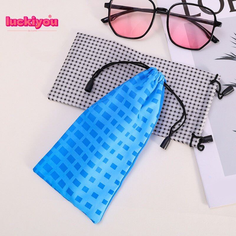 [Giá bán buôn] Kính mát vải tổng hợp Microfiber cao cấp chống thấm nước chống bụi túi đựng kính mềm mại bền chắc đầy màu sắc túi lưu trữ