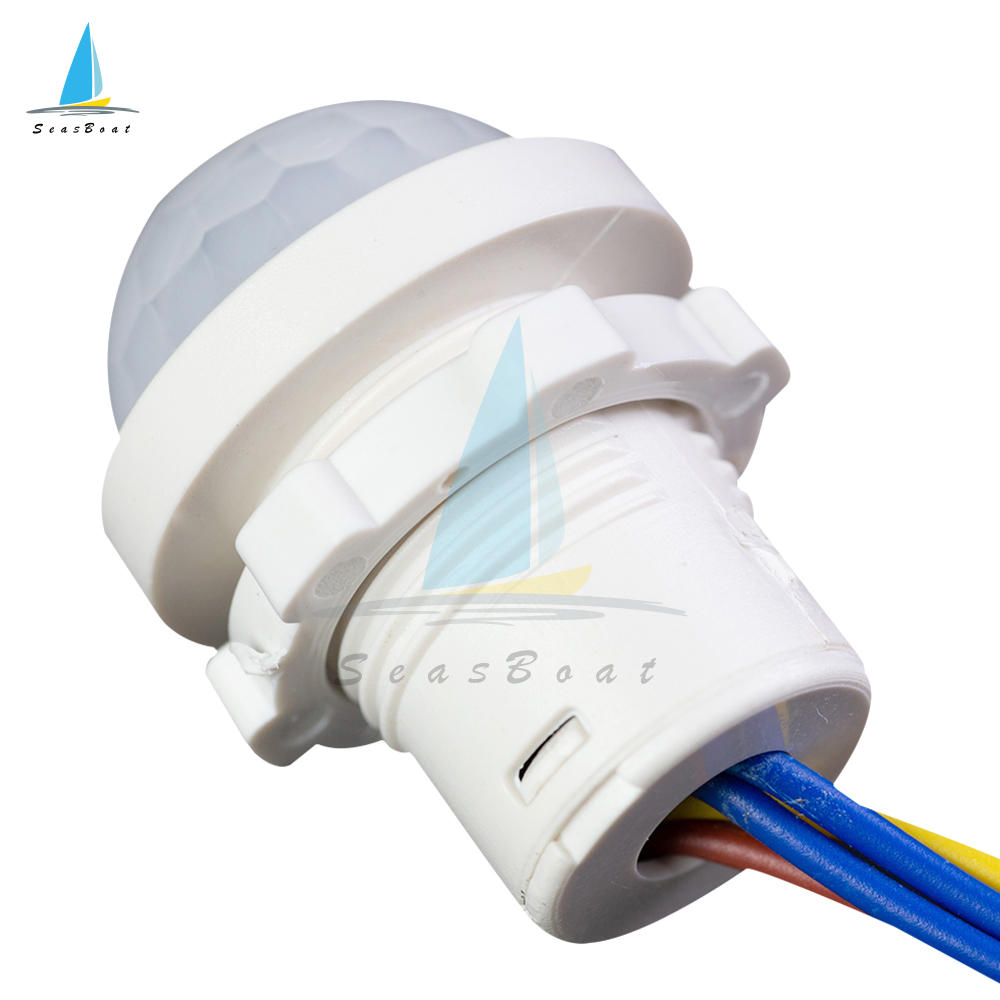 【Seasboat】 AC110-240V /DC12-24V Automatic Sensor Light Switch LED Human Motion Sensor Infrared Motion Sensor Detection