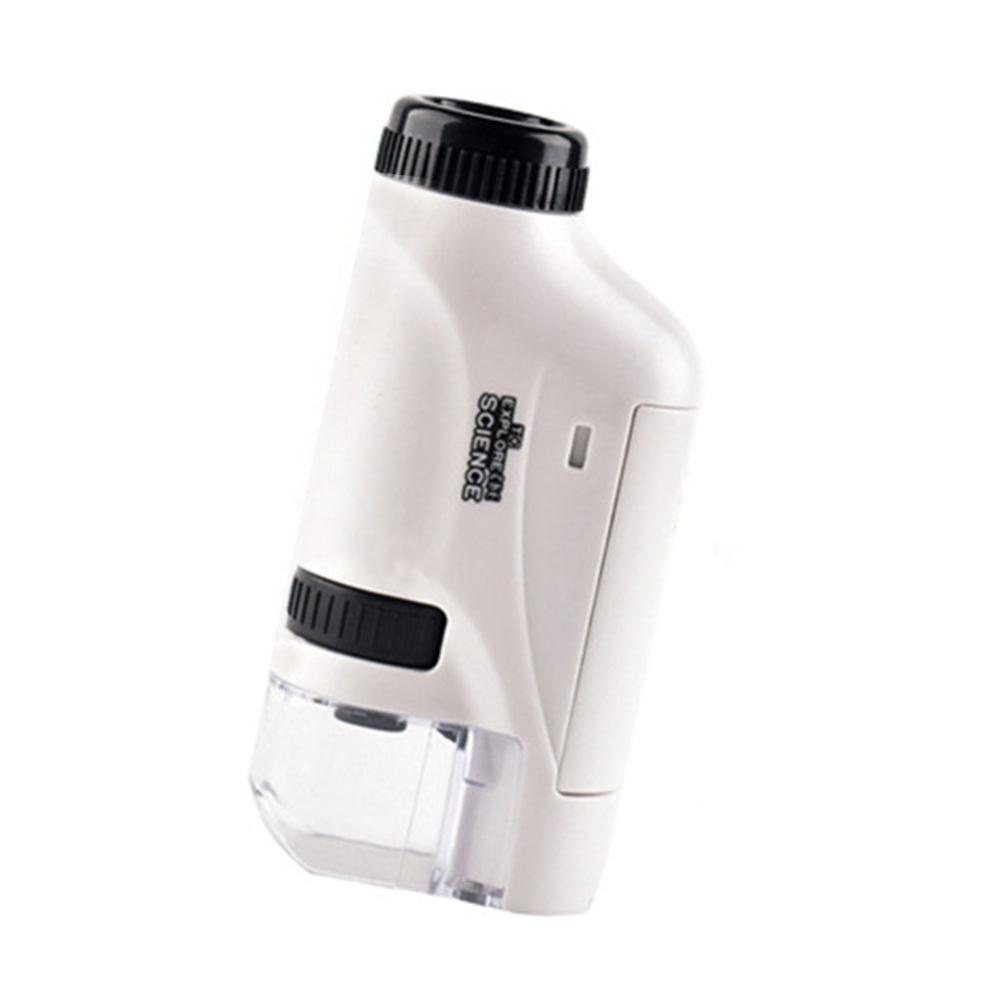 Mini Pocket Microscope Kit 60X-120X Handheld Microscope with LED Light for Kids