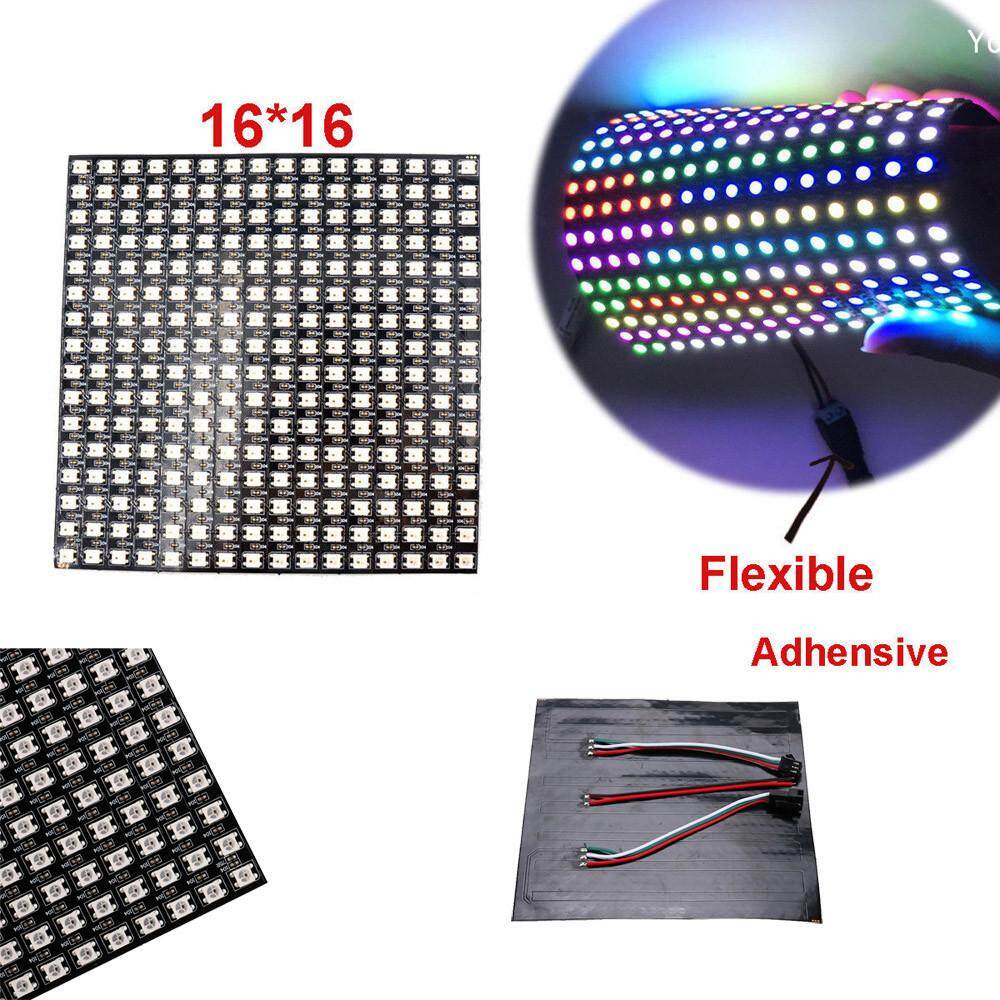 5 V 16*16 Pixels WS2812B LED Dẻo Bảng Điều Khiển RGB Đèn Màn Hình Màn Hình Dây