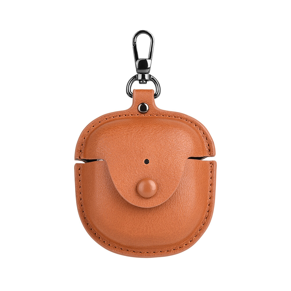 Solid Color Simple Soft Shockproof Leather Earphone Protective Case for Bose QuietComfort Earbuds II Headphone Protective Case