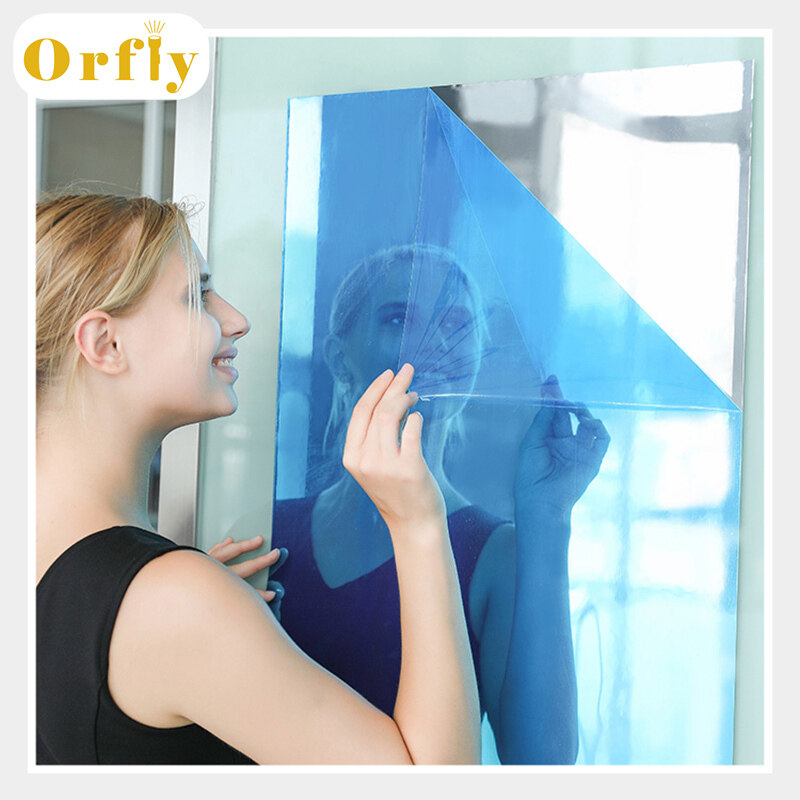 Orfly Tấm Gương Linh Hoạt Không Kính Gương Tự Dính Gạch Gương Dán Tường Cho DIY Art Trang Trí Nội Thất