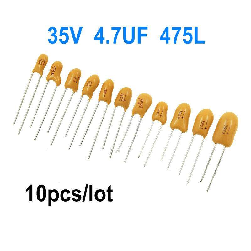 4.7uF 35V Dipped Tantalum Capacitors 10pcs