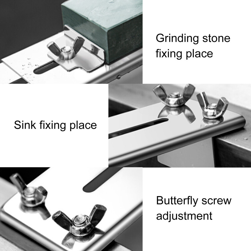 Sink Grinder Holder, Adjustable 304 Stainless Steel Whetstone Holder