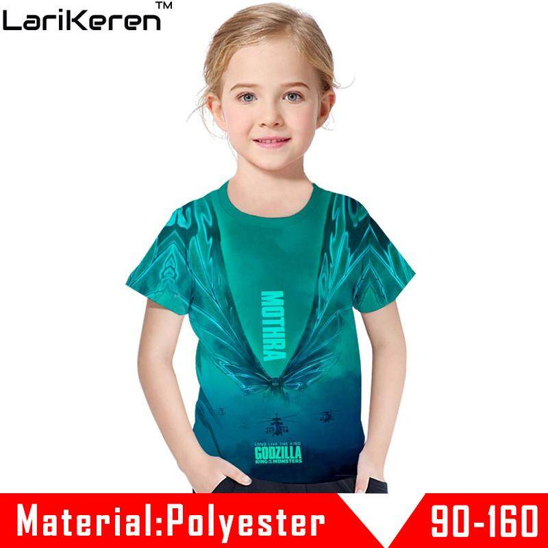 Godzilla Boys Girls Kids 3D Printing Short Sleeve T-shirt Summer Party Clothing