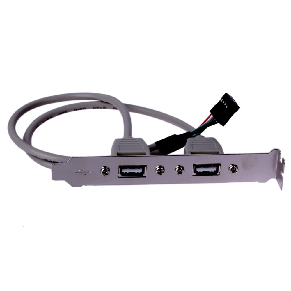 Cáp Bo Mạch Chủ Khung Bảng Điều Khiển Phía Sau 2 Cổng Bộ Chuyển Đổi Cáp Kết Nối USB 2.0