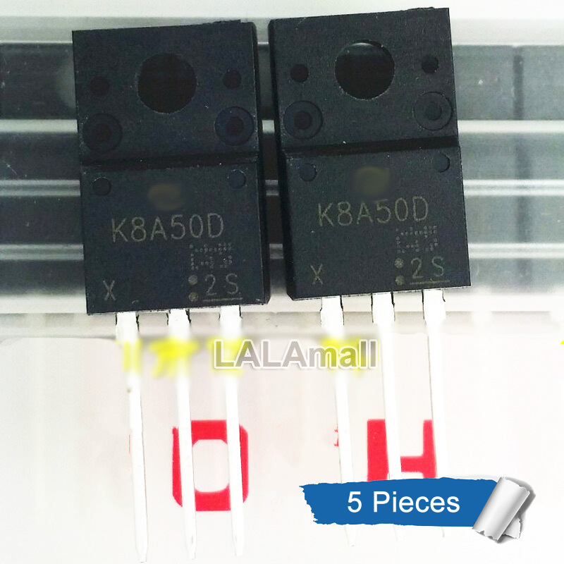 5pcs original k8a50d to-220f tk8a50d to220f 8a/500v mosfet transistor new ic