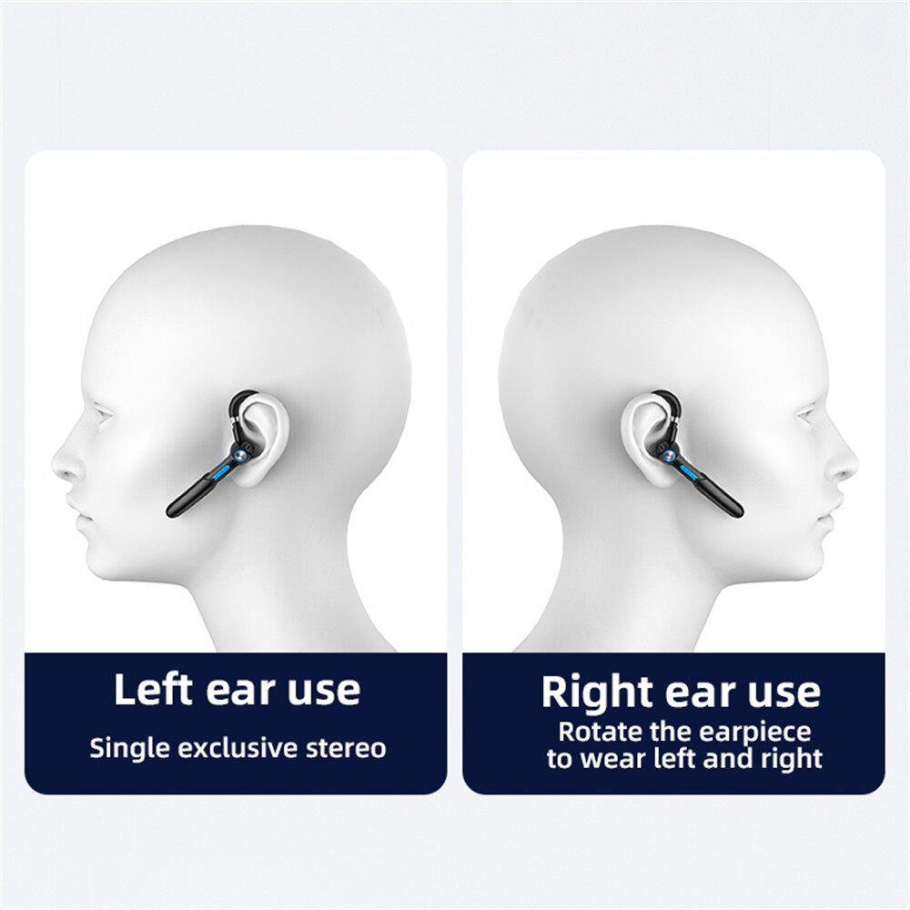 ME-100 Single Business Ear-Hook Wireless Bluetooth Headset 5.0  Touch Control Earphone Noise Canceling Stereo Earphone for Huawei Samsung Oppo