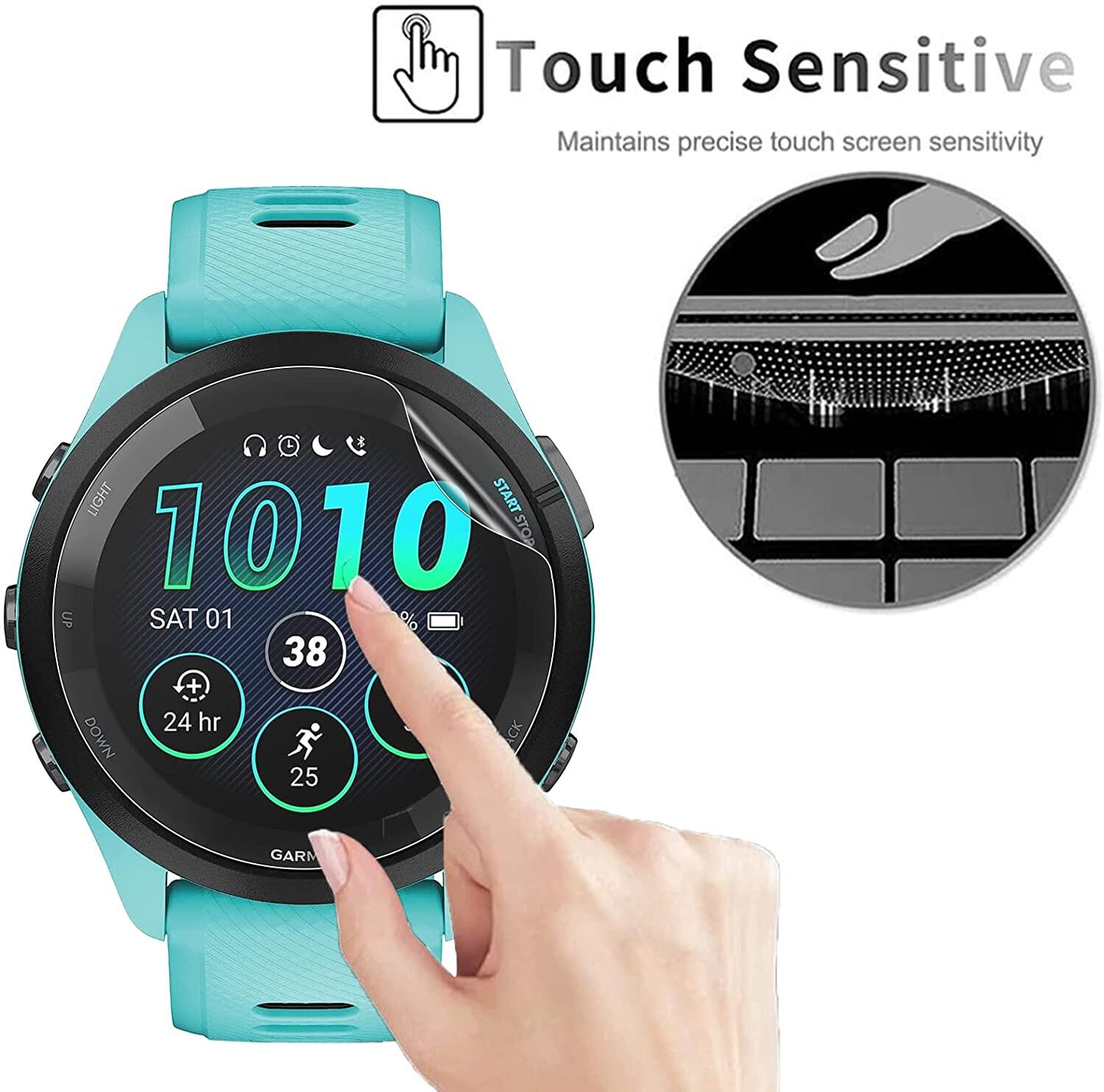 3pcs Soft Film Screen Protectors for Garmin Forerunner 265/265S