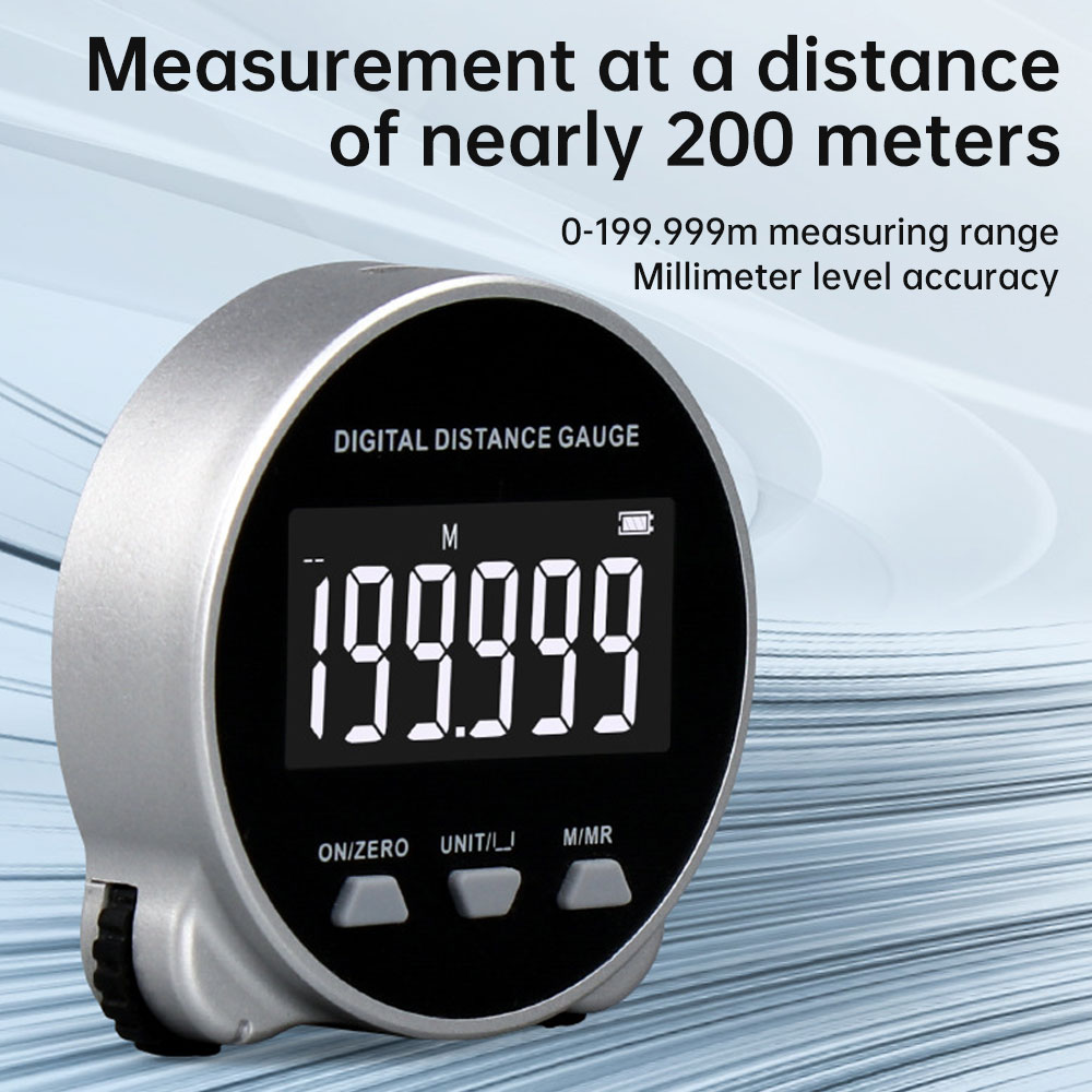 DIPPRUN Electronic Distance Meter, Electronic Ruler,Electronic Clothing Measuring Ruler, Rolling Measurement, Multi-Function Digital Display Roller Electronic Ruler