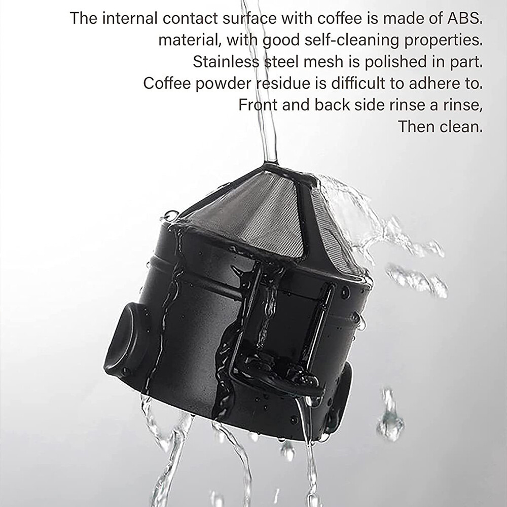 Coffee Filter Cup Telescopic Drip Coffee Filter 304 Stainless Steel Double-layer Drip Coffee Dripper Foldable Tea Infuser Mesh Paperless Portable Holder