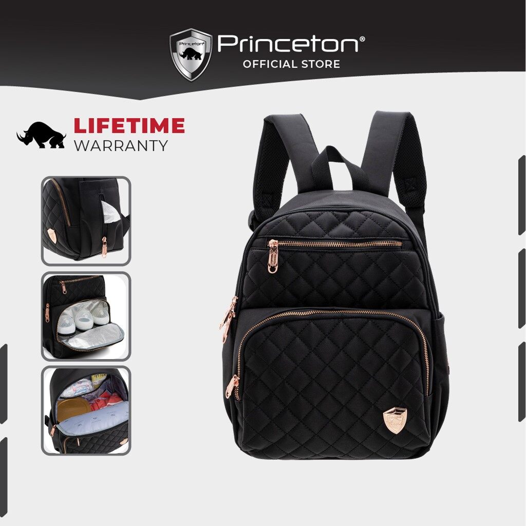 Princeton Milano Junior Diaper Bag - Navy Blue / Black / Maroon | Lazada