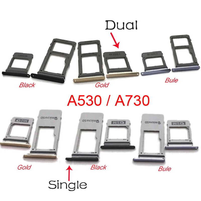 Sim card tray holder for samsung galaxy a8 plus 2018 a530 a730