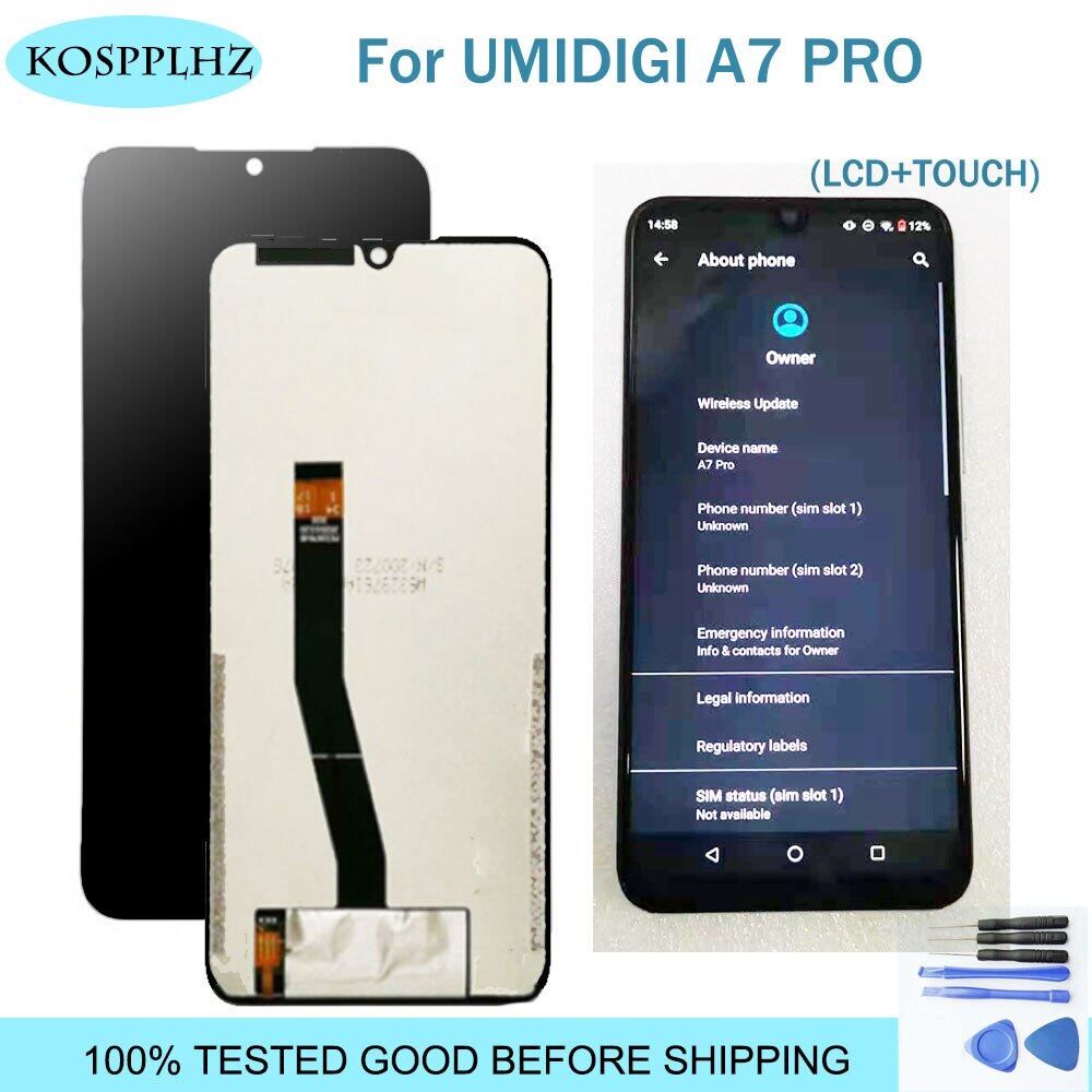 Original For Umidigi A7 PRO LCD Display + Touch Screen Digitizer Assembly Replacement For A7PRO 6.3'' 10 A5 PRO A9 PRO