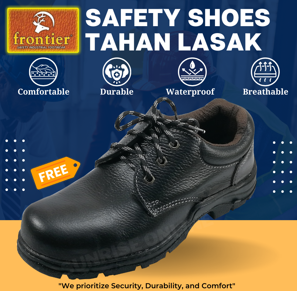 (ORIGINAL) Frontier Low Cut Safety Shoes Waterproof Boots For Men Kasut