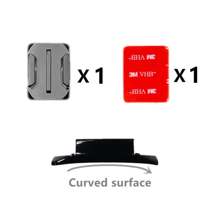 Bộ 4 Miếng Dán Gắn Cong Phẳng 3M Dính, Camera Hành Động Cho Hero 8 7 6 5 4 3 + Xiaomi Yi Dành Cho Phụ Kiện Go Pro GP10