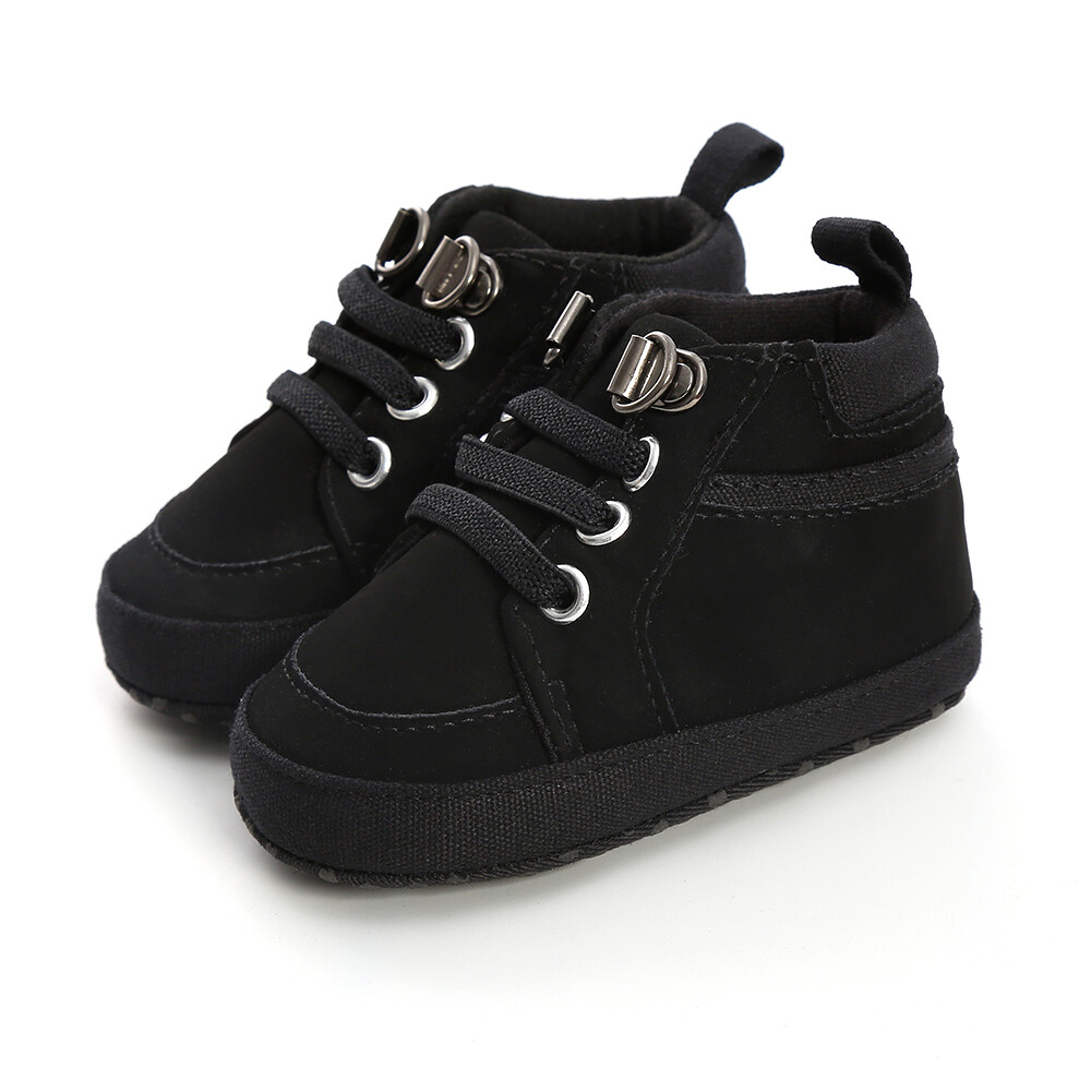 black crib shoes boy