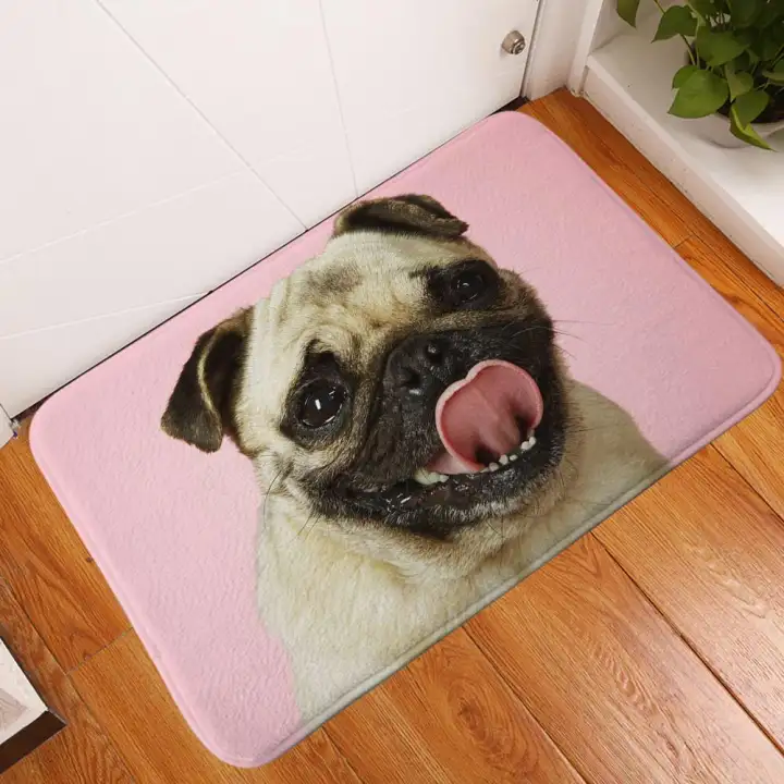 Cute Pet Pug Dog Animal Floor Mat For Home Doormat Personalized