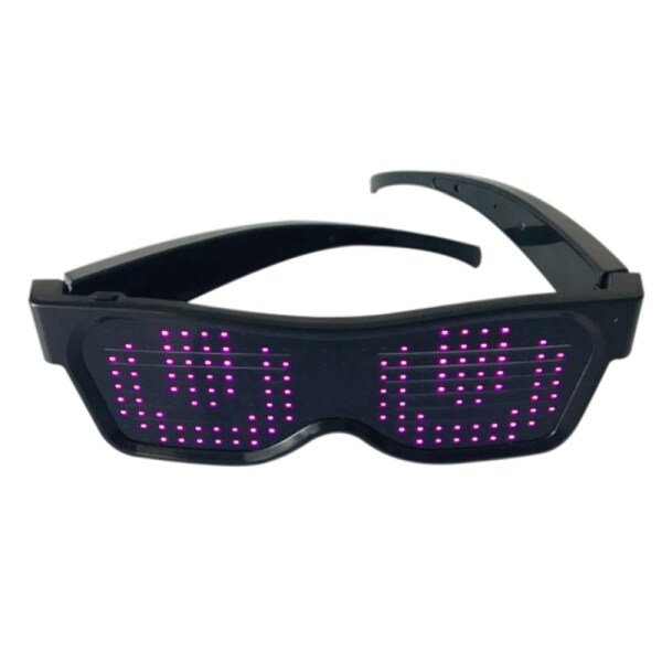 Bluetooth LED Glasses 200 Lamp Beaks Mobile Phone Bluetooth APP Control, Support DIY Text Pattern