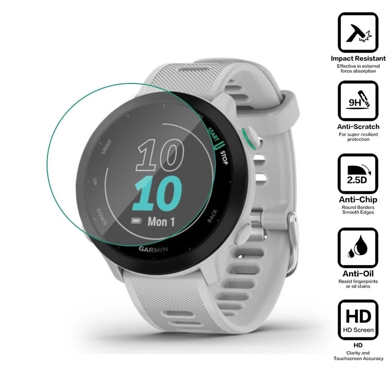 Tempered Glass Screen Protector For Garmin Forerunner 55 Watch