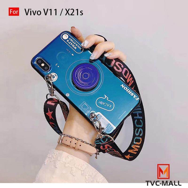 TVC-MALL Retro Tali Pengikat Kamera Casing Ponsel untuk Vivo Iqoo V11 X21s V11i Z3 Z3i