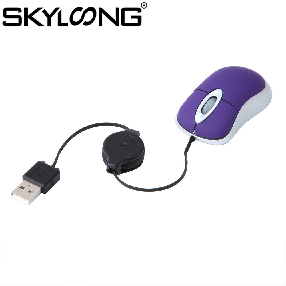 Skyloong Chuột Có Dây Quang Mini USB Cho Máy Tính Xách Tay Máy Tính 3 Phím 1600DPI Thông Dụng