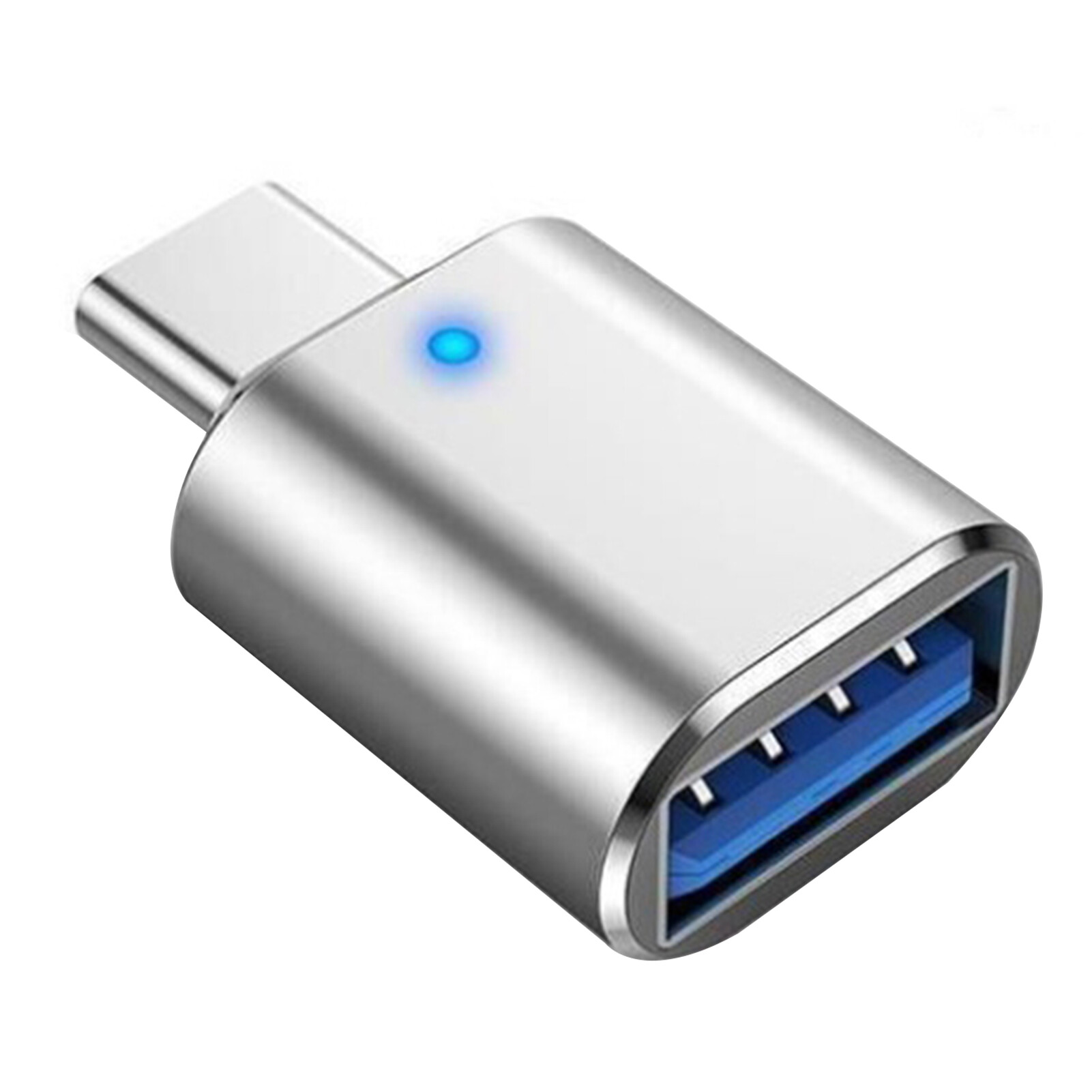 Yeqinhuia OTG Converter Multi-purpose High-speed Transmission Type-C to USB Mini OTG Adapter Flash Drive Reader with Indicator Light for Smartphone OTG Converter Multi-purpose