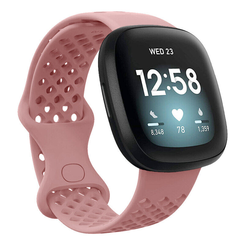Silicone Sport Strap for Fitbit Versa 3 Wristband Breathable Soft Band for Fitbit Sense Men Women compatible with Fitbit Versa 3 and for Fitbit Sense